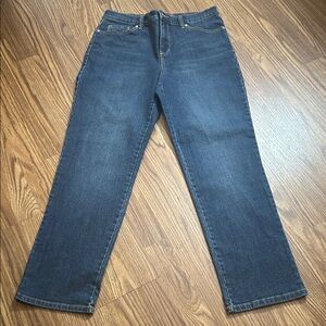 Gloria Vanderbilt Straight-Leg Jeans in Dark Blue Wash